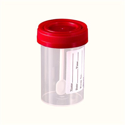 Bekas Urin Najis Steril Hospital Dengan Sudu 30ml 60ml 90ml 120ml