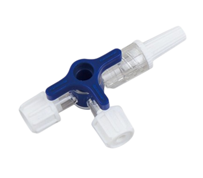 Pakai buang 3- Way Stopcock dengan Luer Connections Sterile Packaging