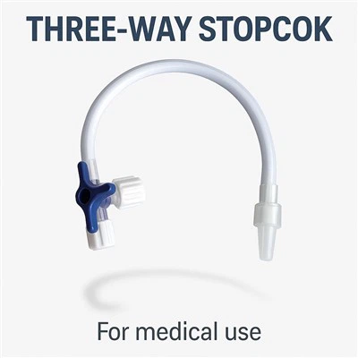 Stopcock tiga hala dengan tiub