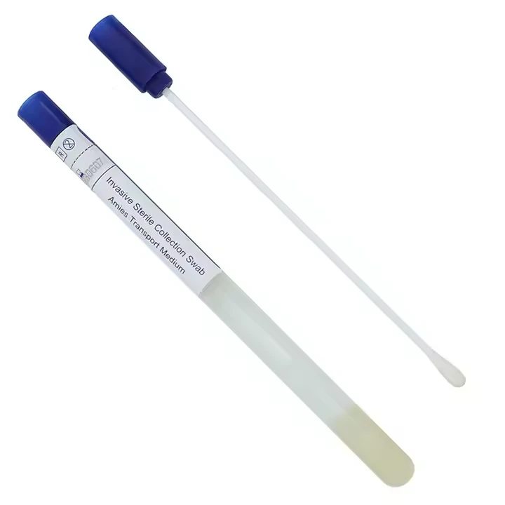 Swab Sederhana Pengangkutan Sejagat 13x150mm dengan Amies Gel Tiada Arang
